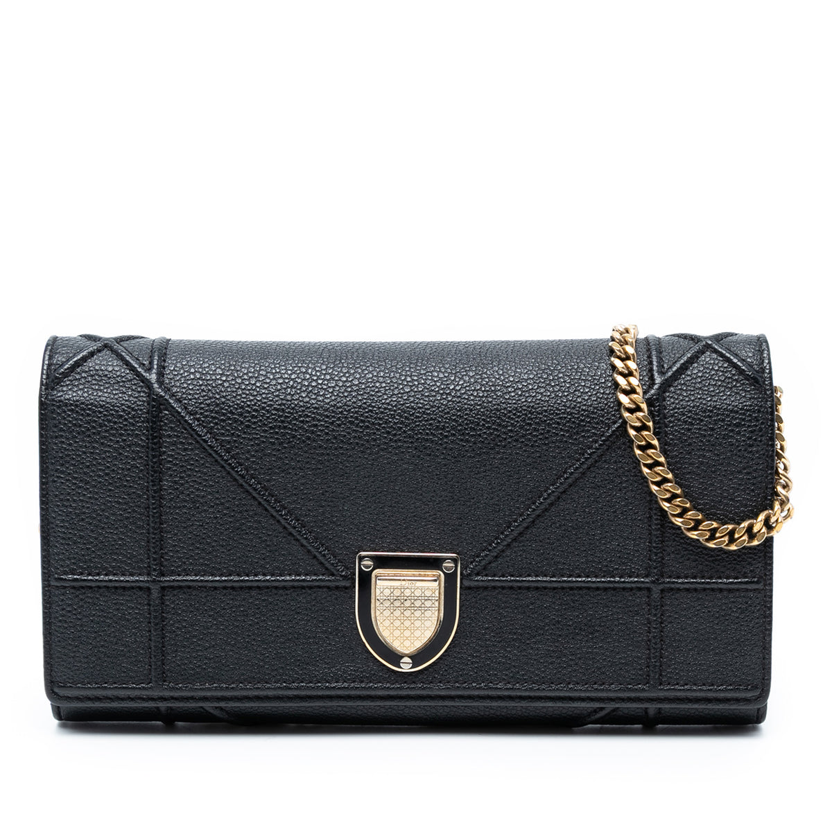 Grained Calfskin Diorama Croisiere Wallet on Chain