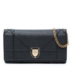 Grained Calfskin Diorama Croisiere Wallet on Chain