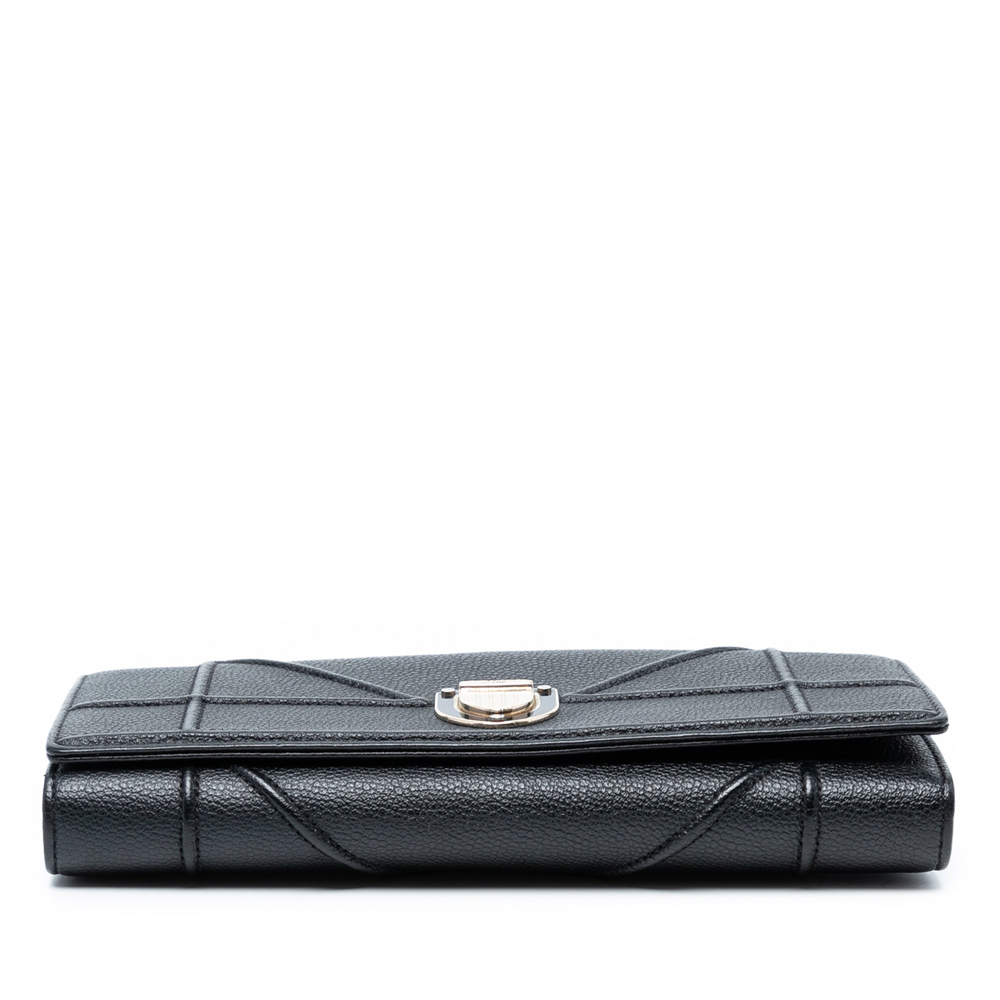 Grained Calfskin Diorama Croisiere Wallet on Chain