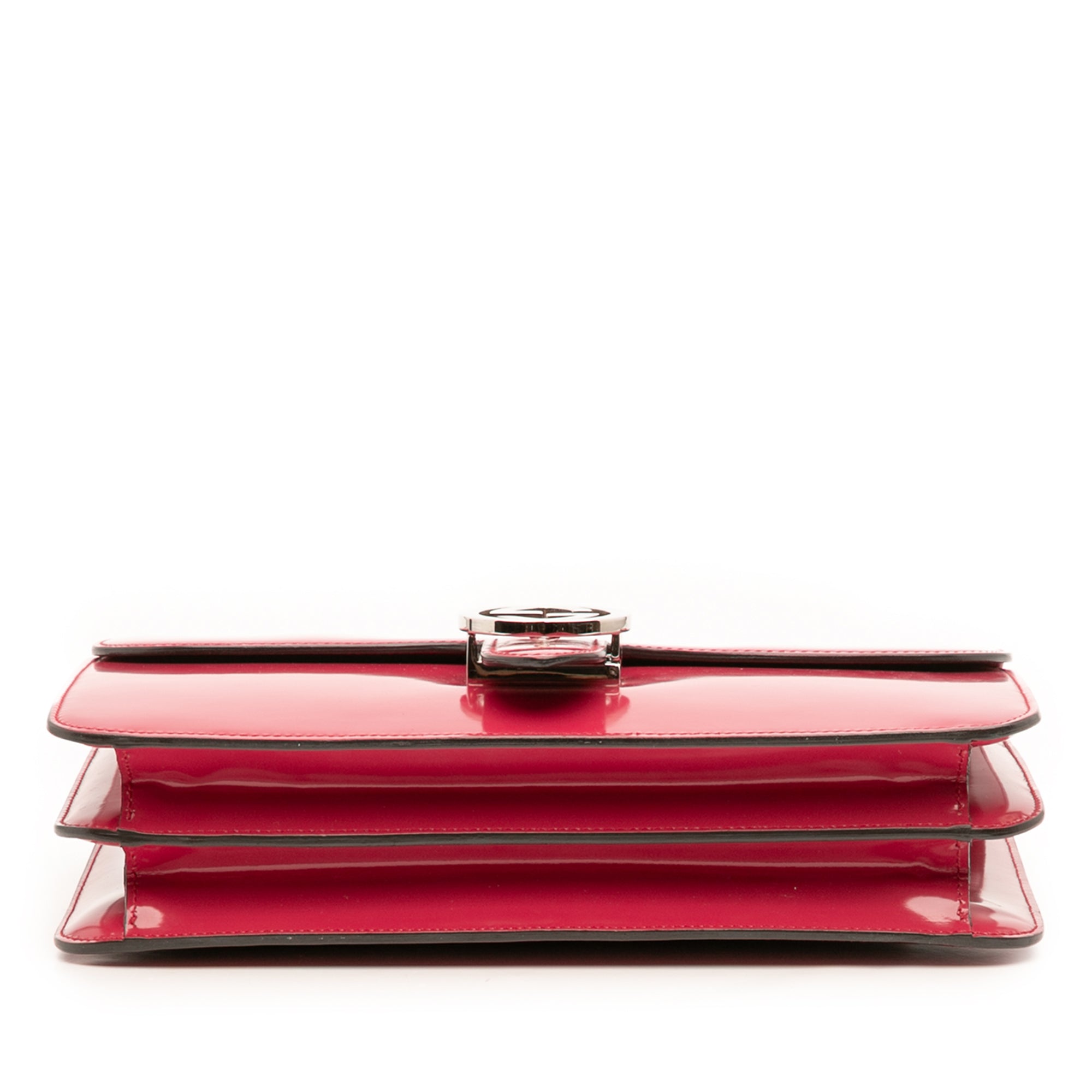 Medium Patent Dollar Interlocking G Crossbody