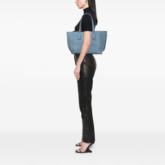 Embossed Anagram Leather T Shopper Tote