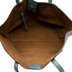 Embossed Anagram Leather T Shopper Tote