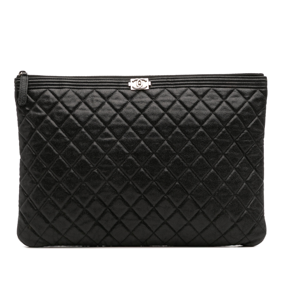 Large Quilted Caviar Boy O Case Clutch