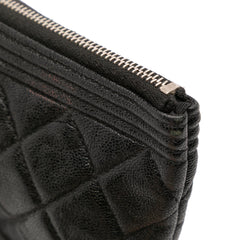 Large Quilted Caviar Boy O Case Clutch