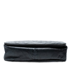 XL CC Glazed Quilted Calfskin Single Flap