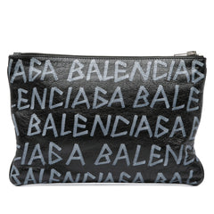 Leather Graffiti Clutch