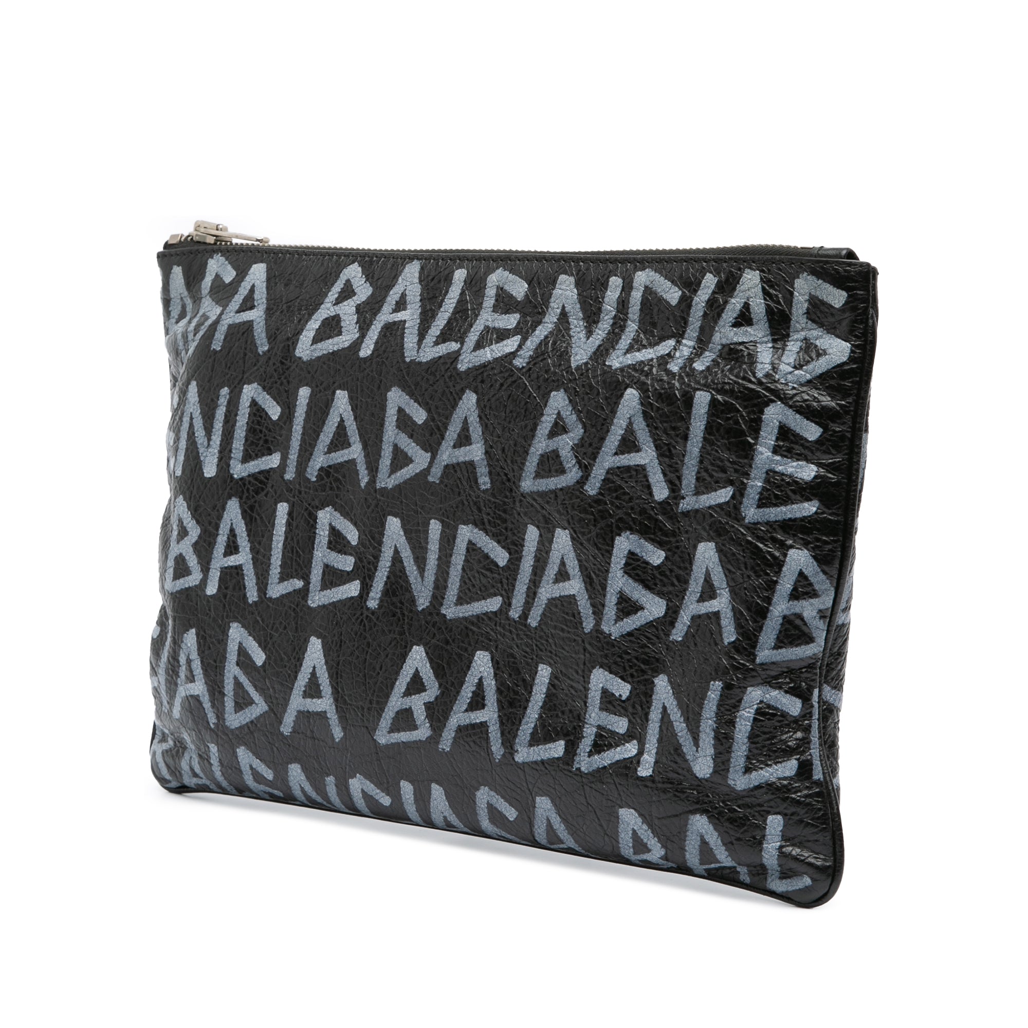 Leather Graffiti Clutch