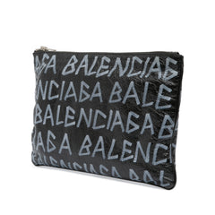 Leather Graffiti Clutch