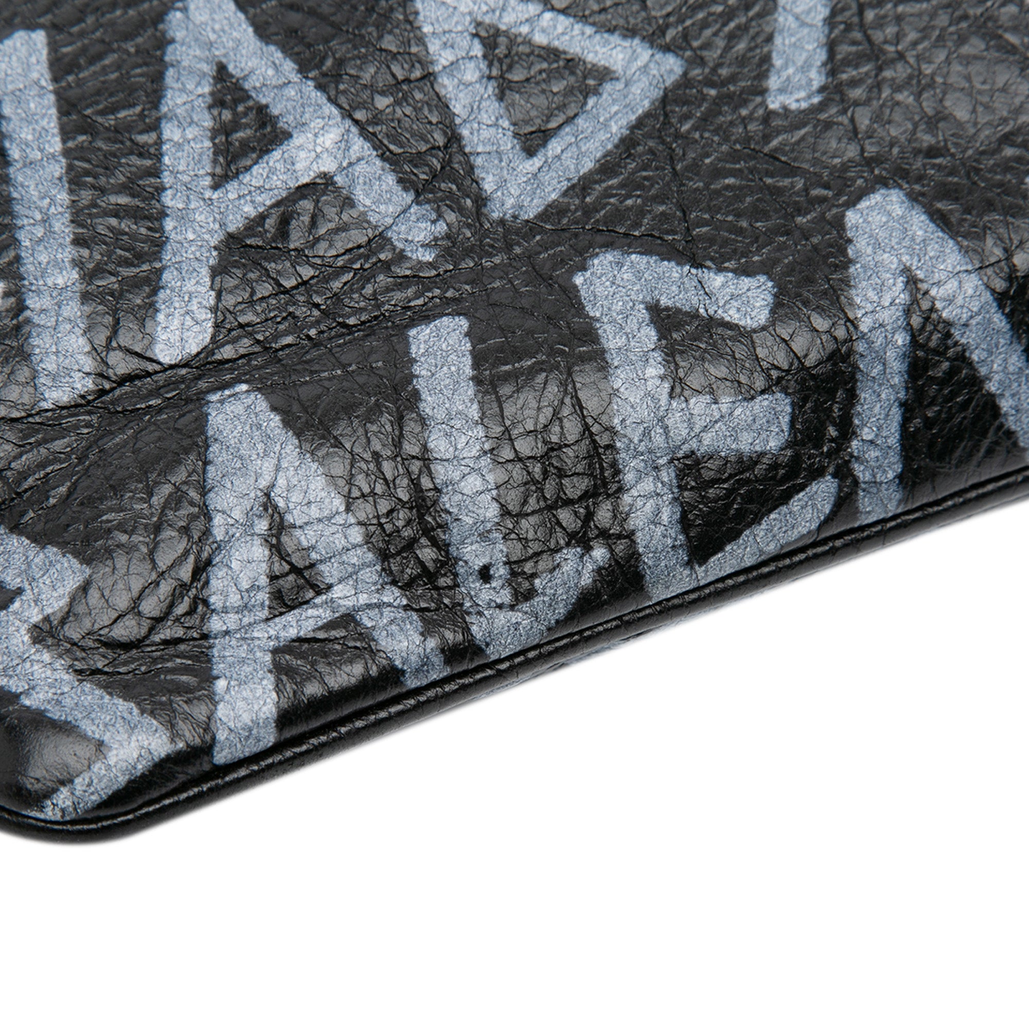 Leather Graffiti Clutch