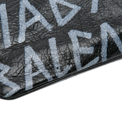 Leather Graffiti Clutch