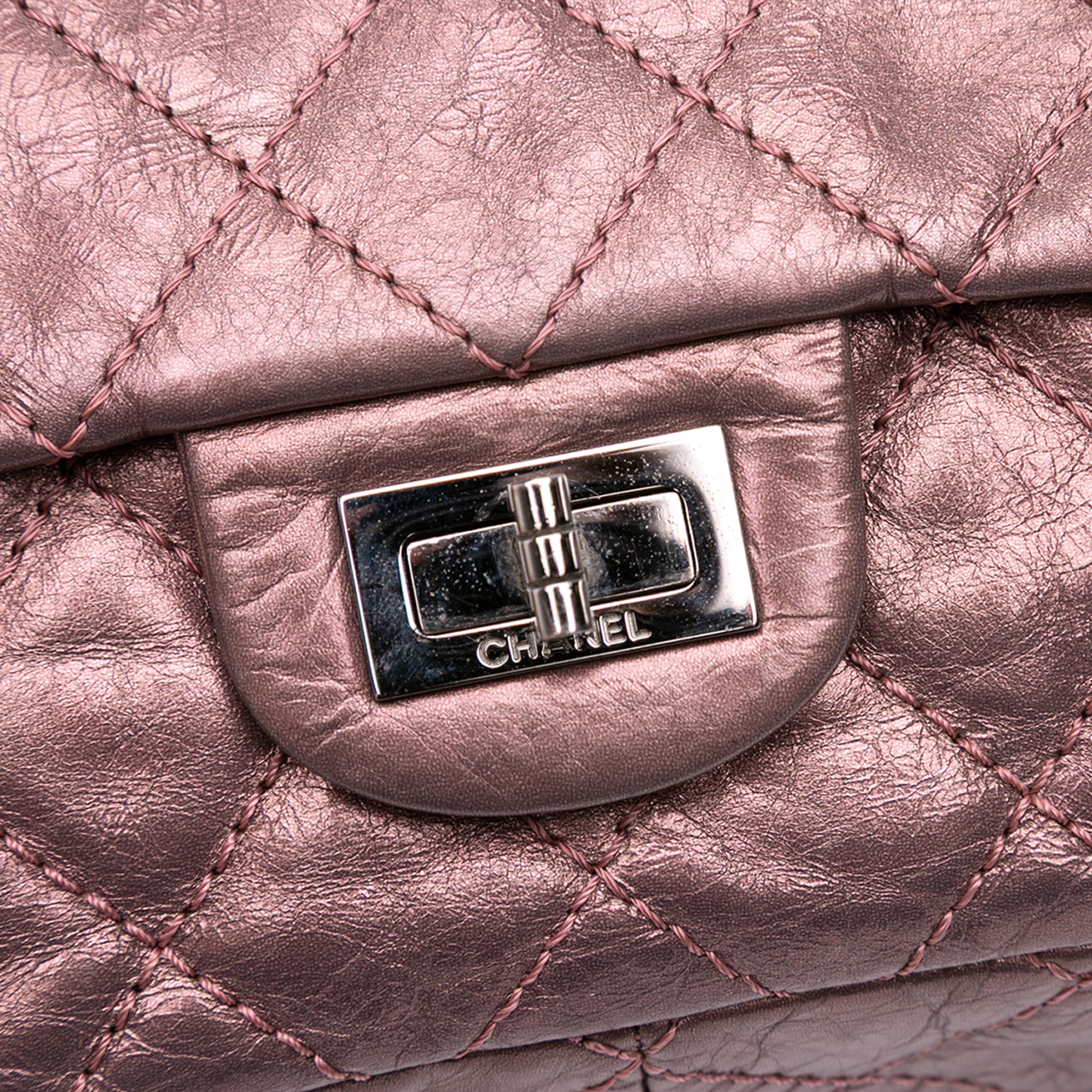Reissue 2.55 Aged Metallic Calfskin Double Flap 226
