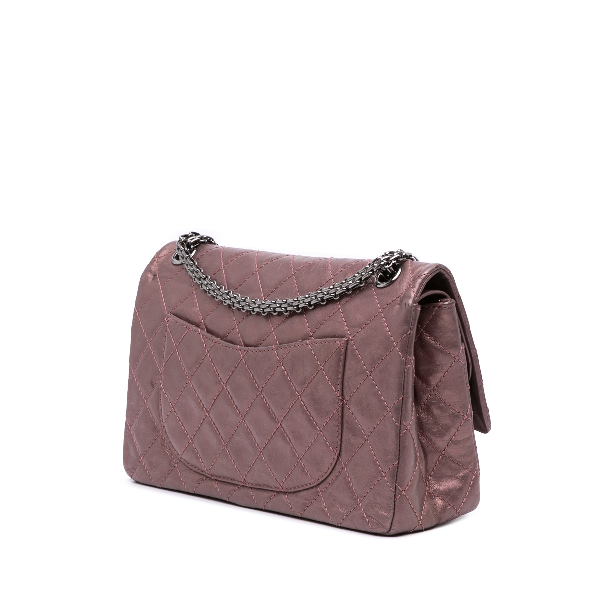 Reissue 2.55 Aged Metallic Calfskin Double Flap 226