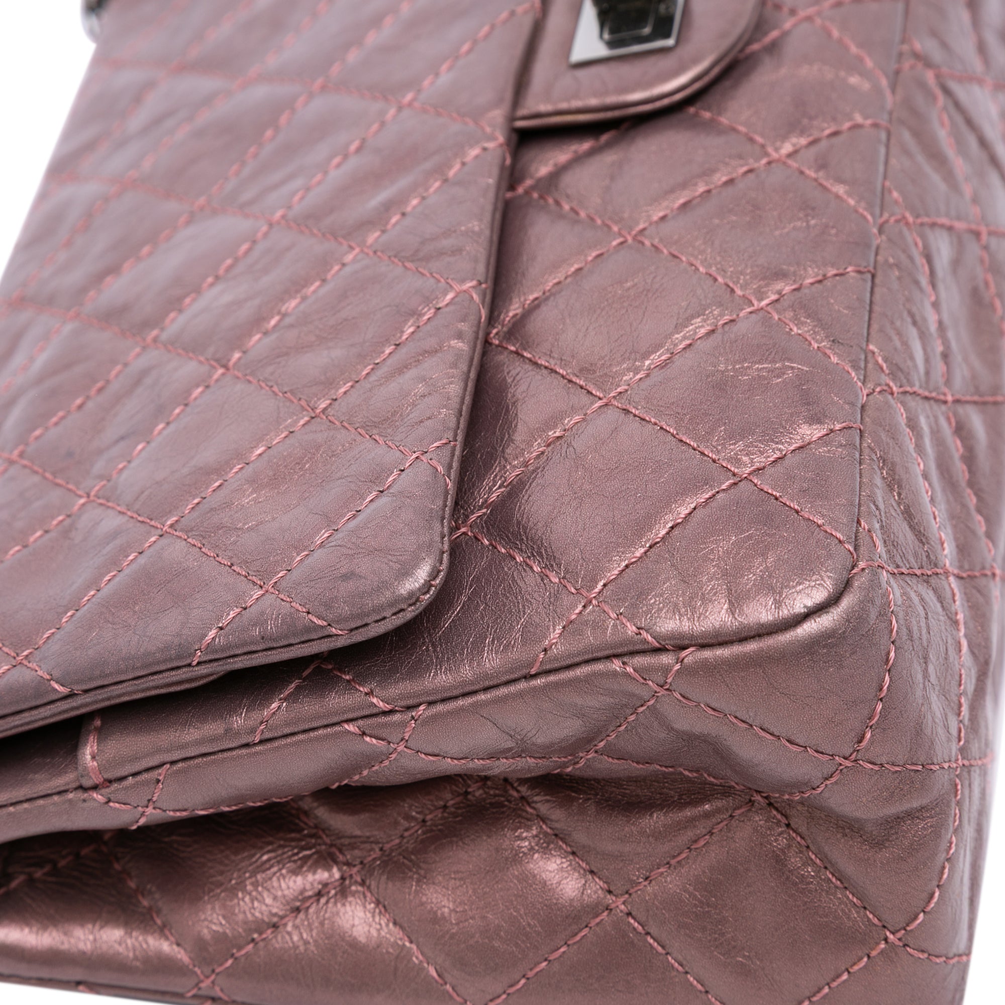 Reissue 2.55 Aged Metallic Calfskin Double Flap 226