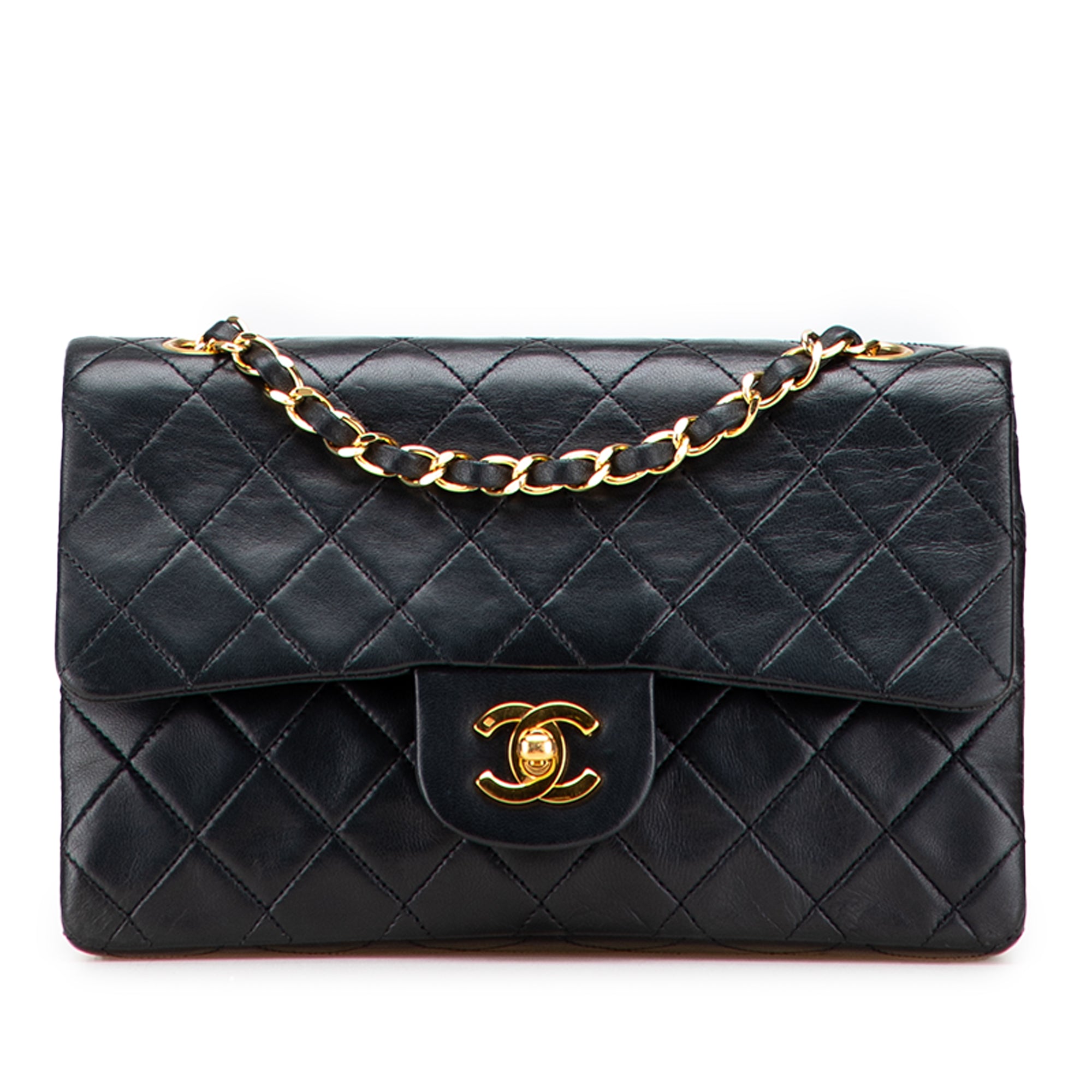 Small Classic Lambskin Double Flap