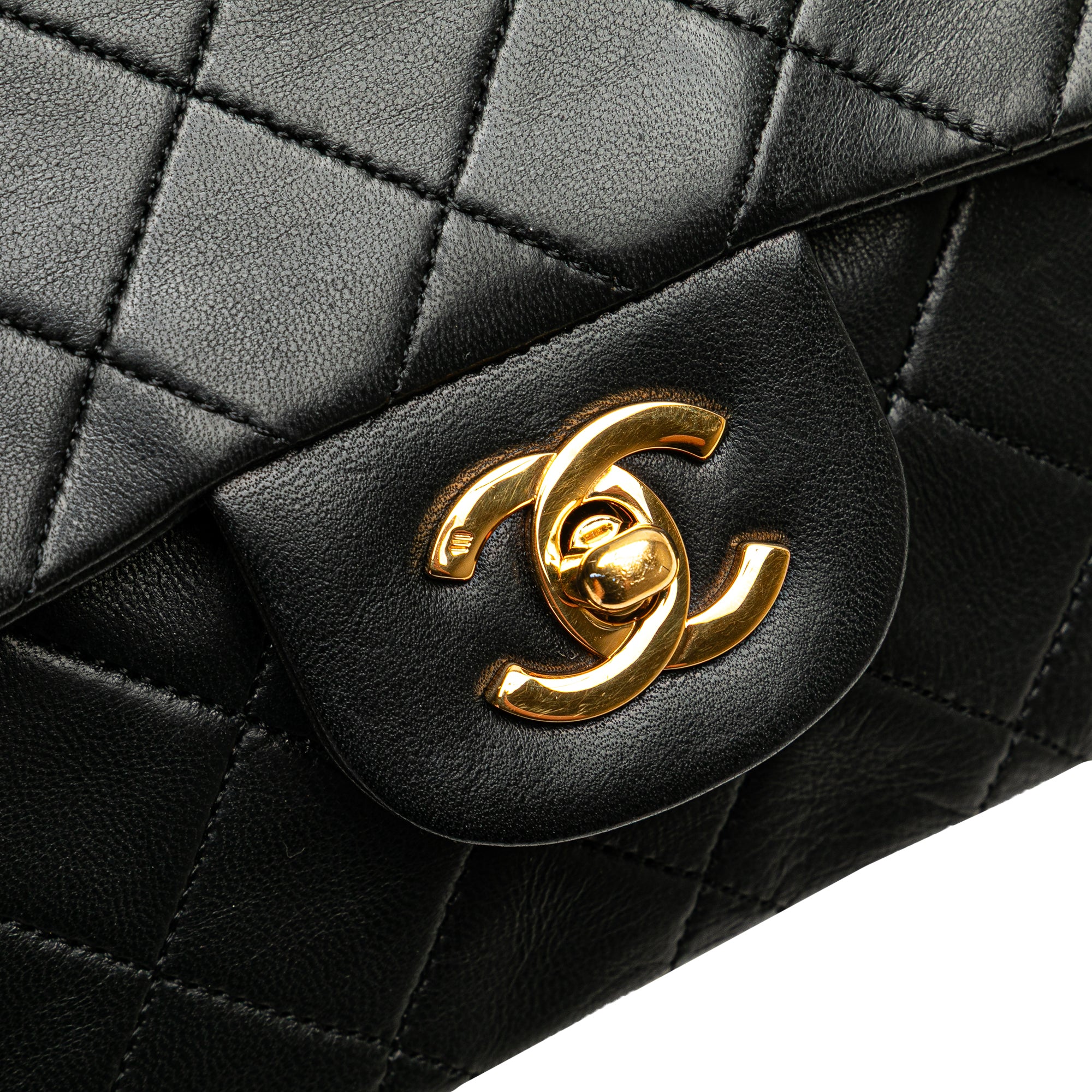 Small Classic Lambskin Double Flap