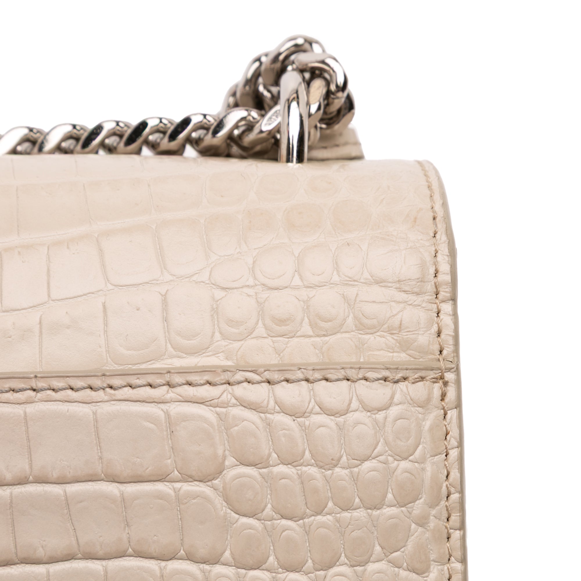 Medium Croc Embossed Monogram Sunset Bag