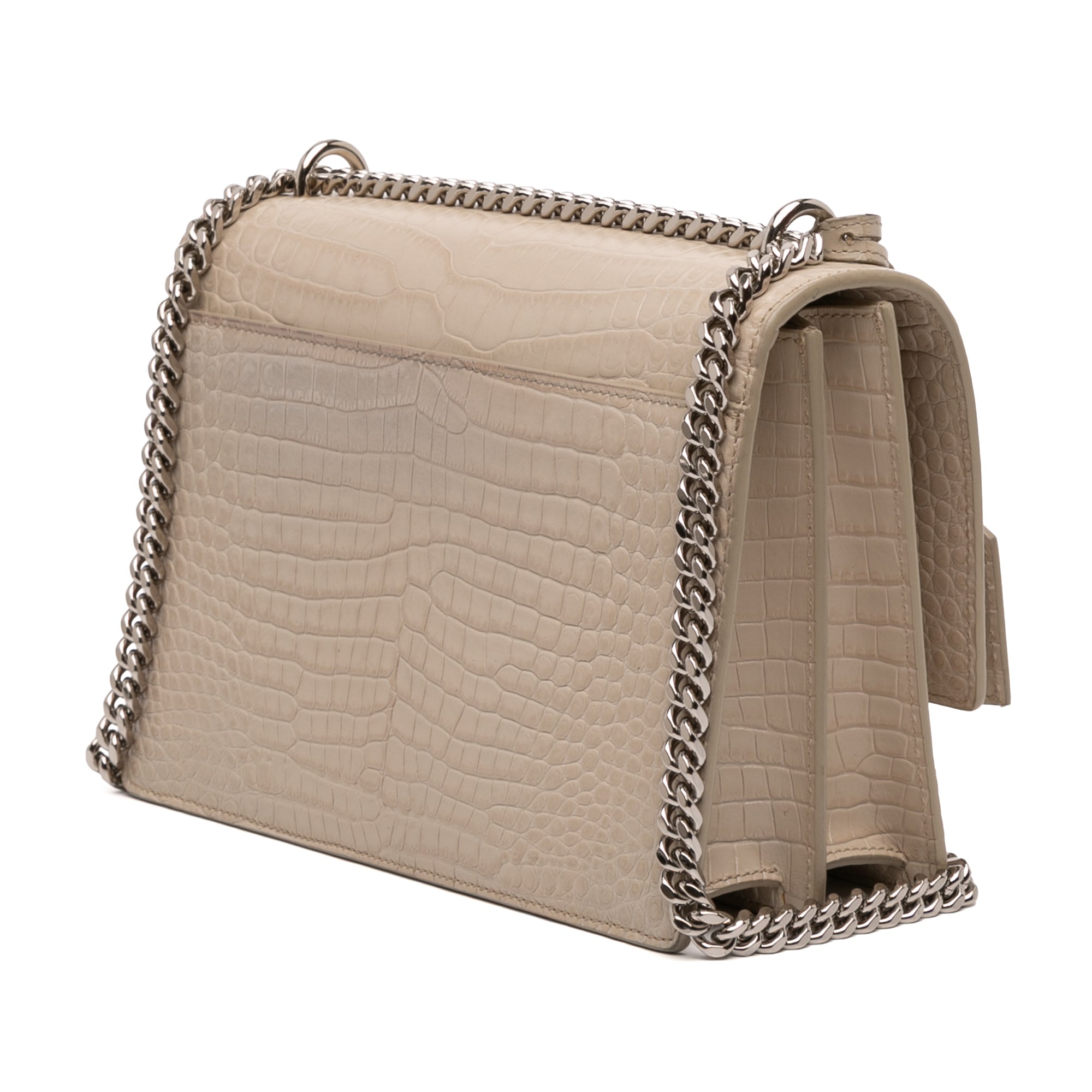 Medium Croc Embossed Monogram Sunset Bag