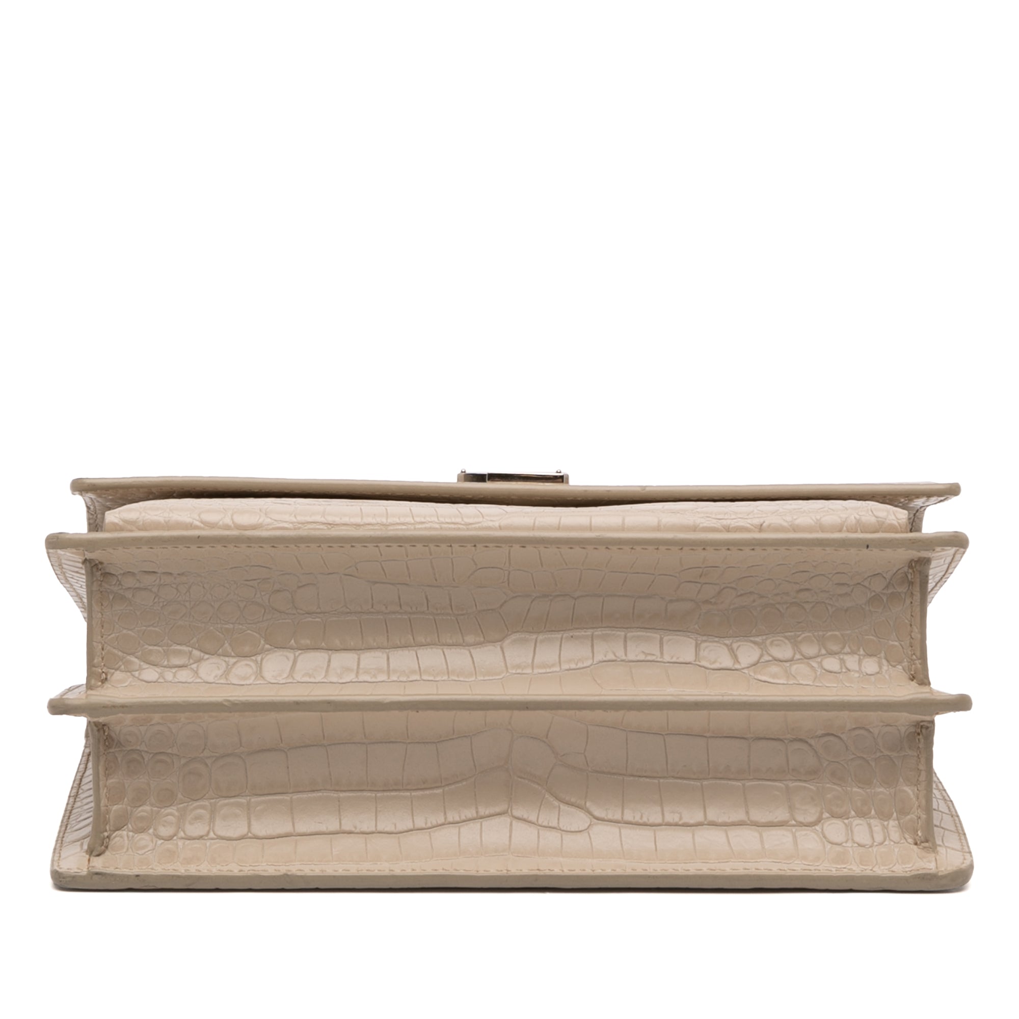 Medium Croc Embossed Monogram Sunset Bag