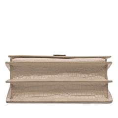 Medium Croc Embossed Monogram Sunset Bag