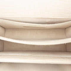 Medium Croc Embossed Monogram Sunset Bag