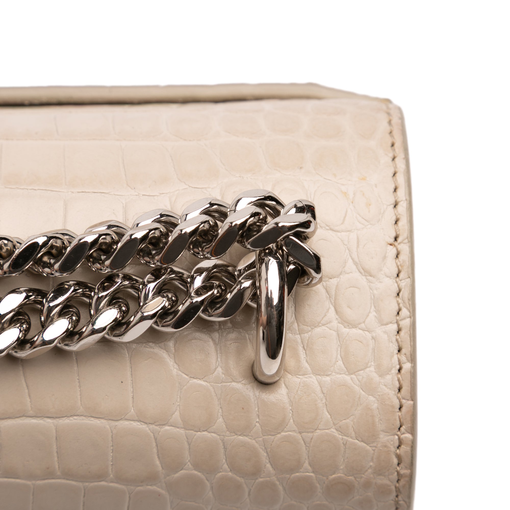 Medium Croc Embossed Monogram Sunset Bag