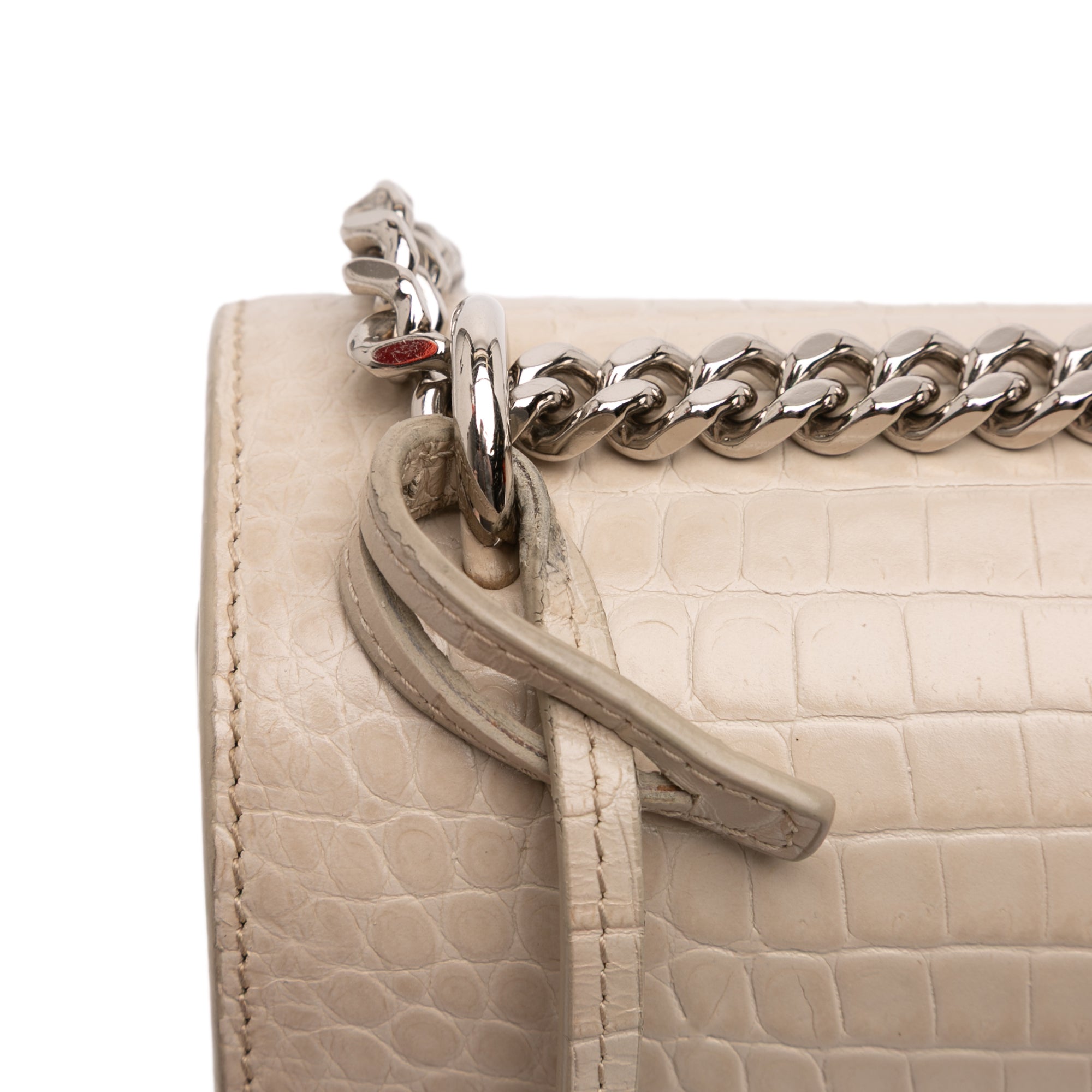 Medium Croc Embossed Monogram Sunset Bag