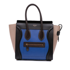 Micro Tricolor Leather Luggage Tote