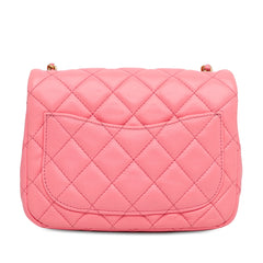 Mini Square Classic Lambskin Pearl Crush Flap_2