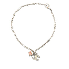 Silver Plated CC Ladybug Charm Bracelet