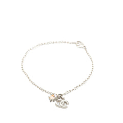 Silver Plated CC Ladybug Charm Bracelet
