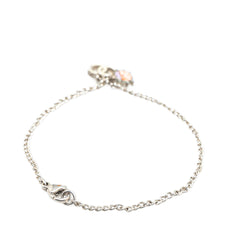 Silver Plated CC Ladybug Charm Bracelet