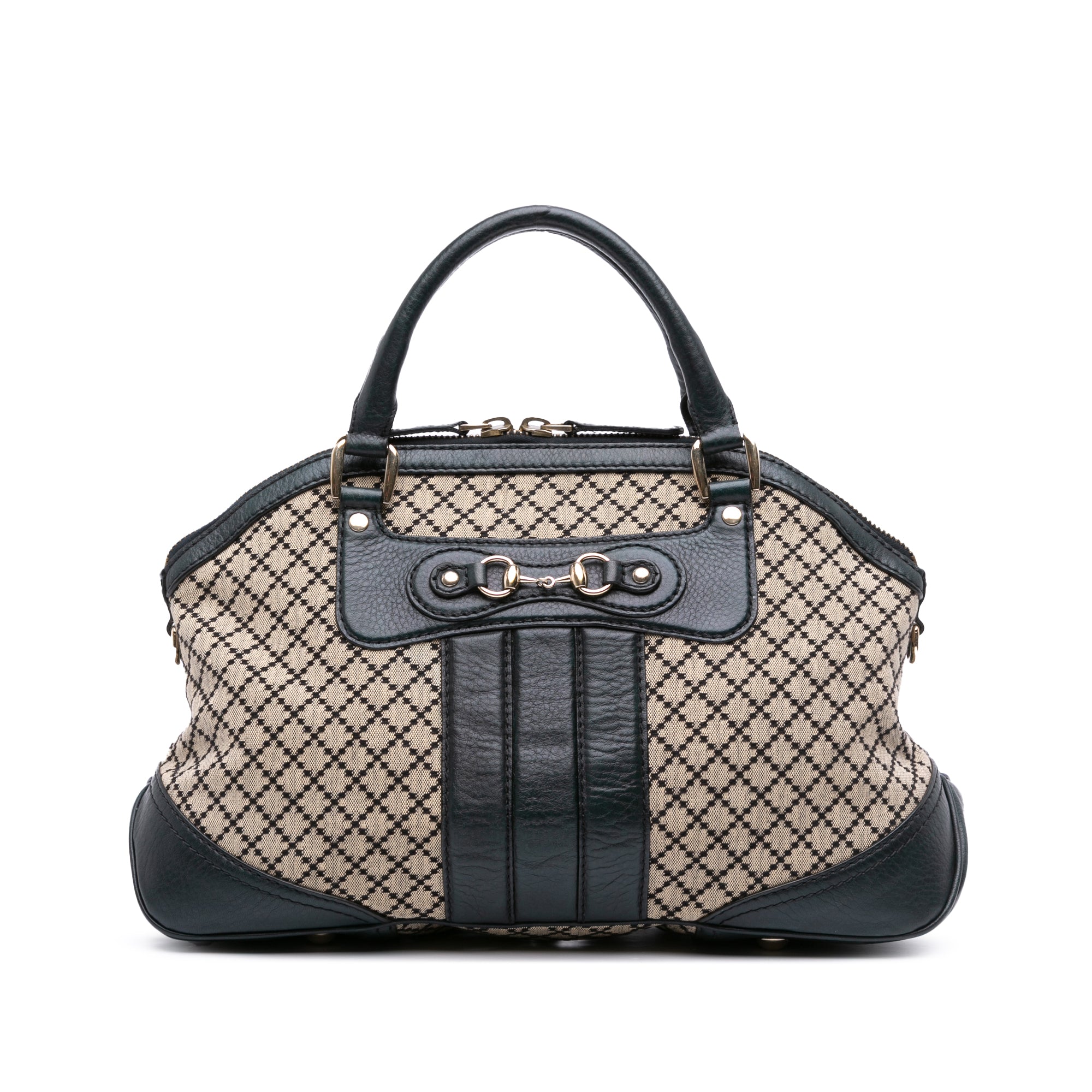 Diamante Canvas Catherine Dome Satchel