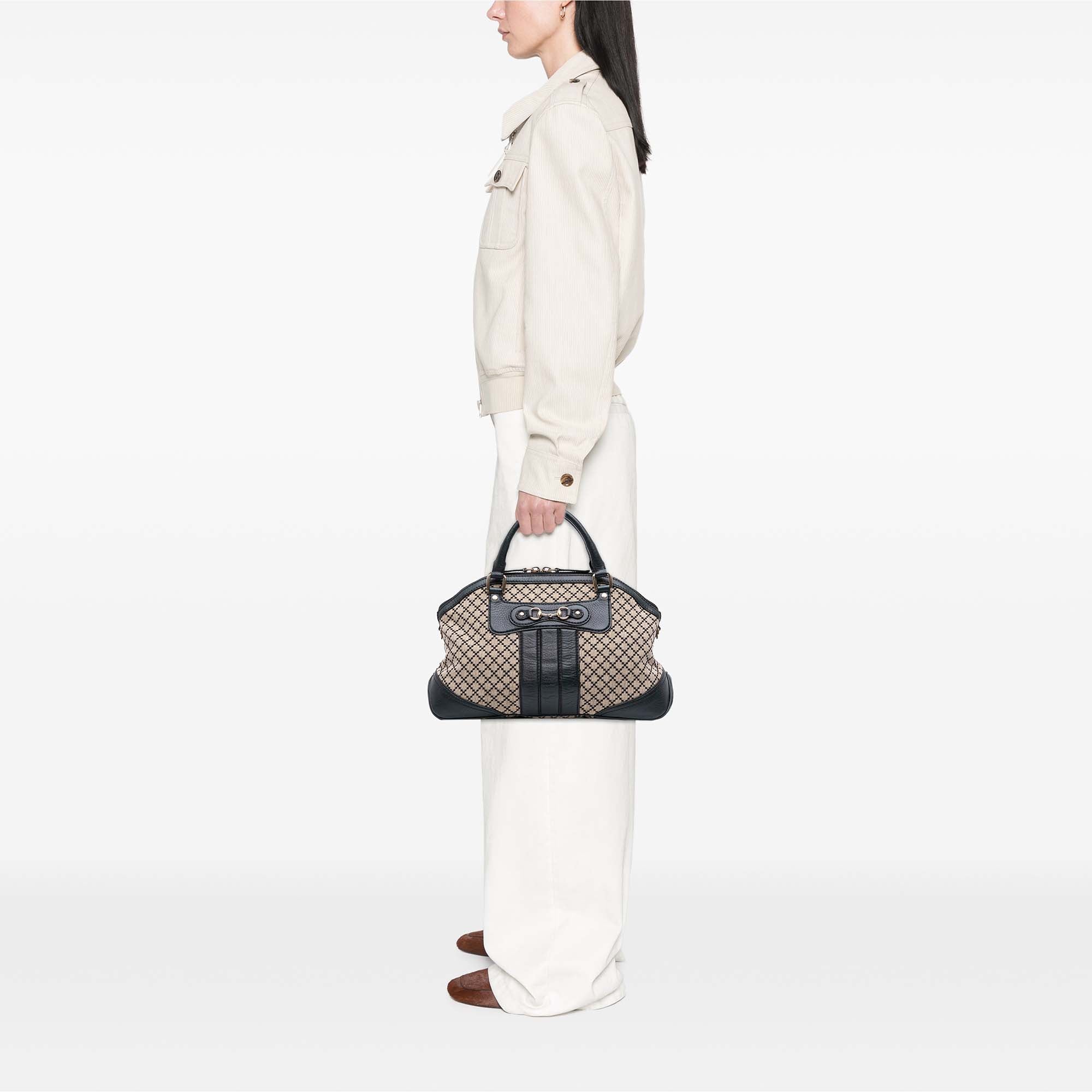 Diamante Canvas Catherine Dome Satchel