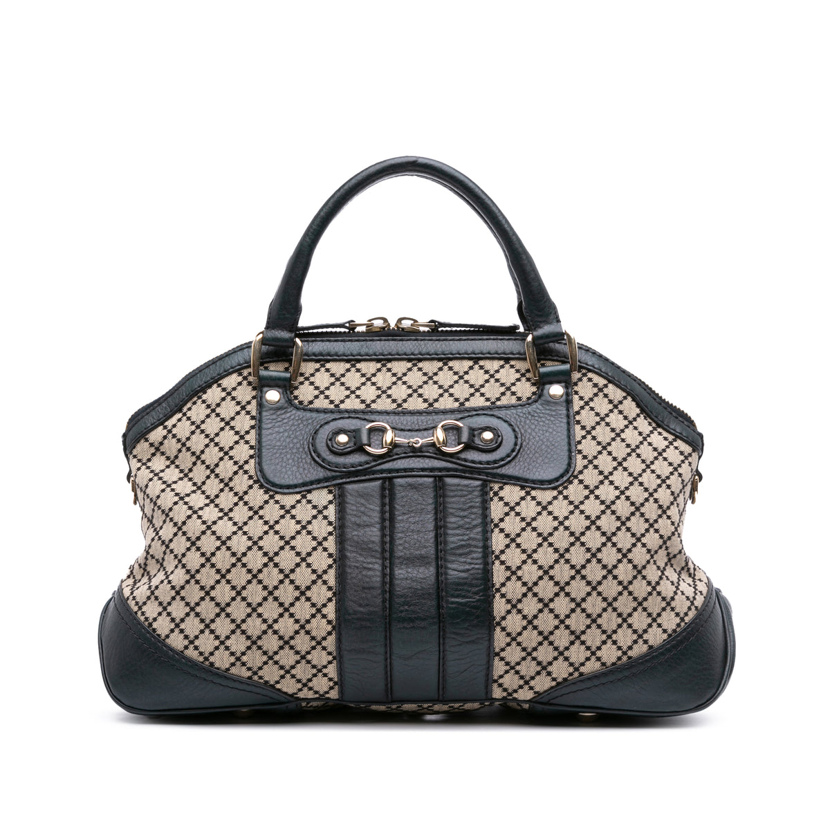 Diamante Canvas Catherine Dome Satchel