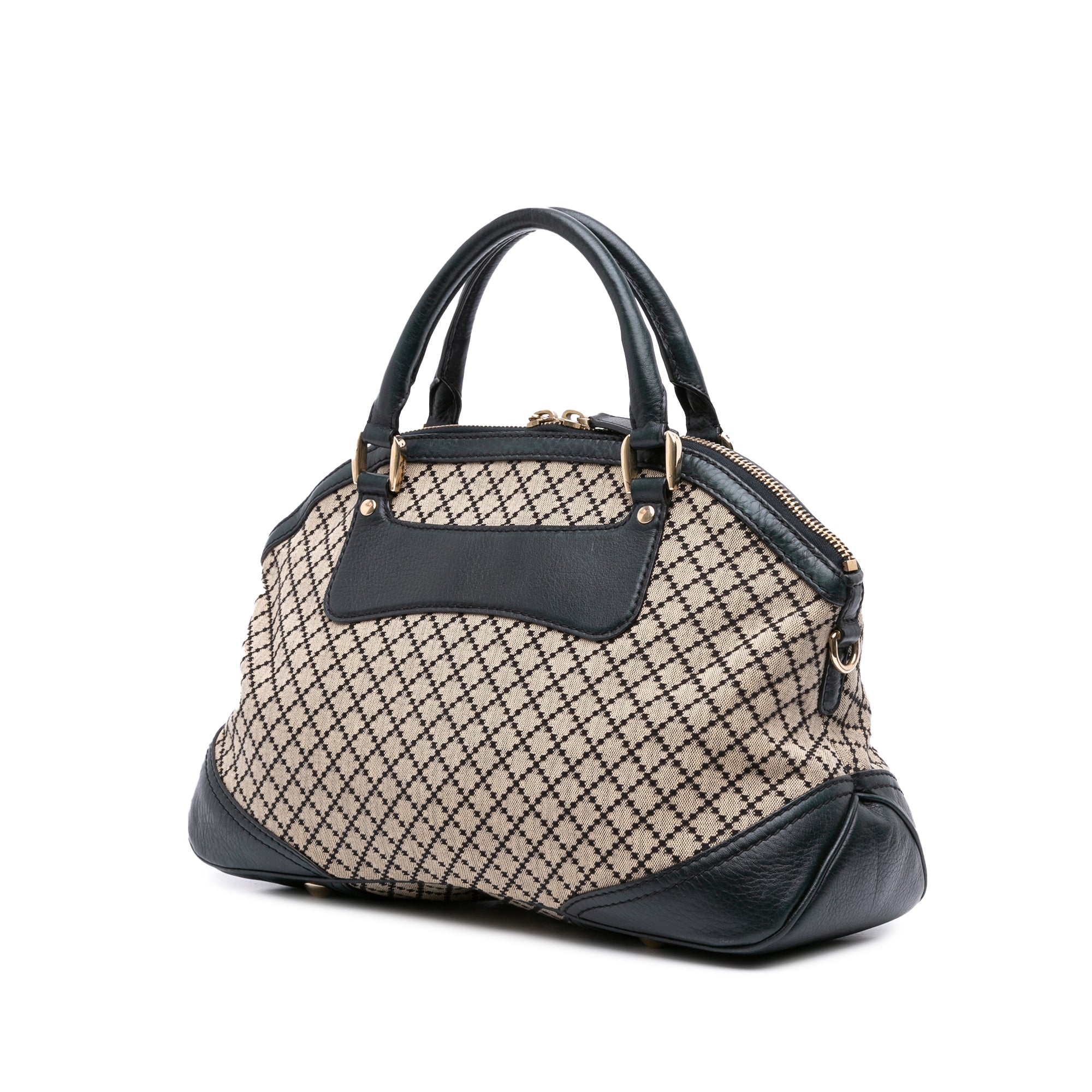 Diamante Canvas Catherine Dome Satchel