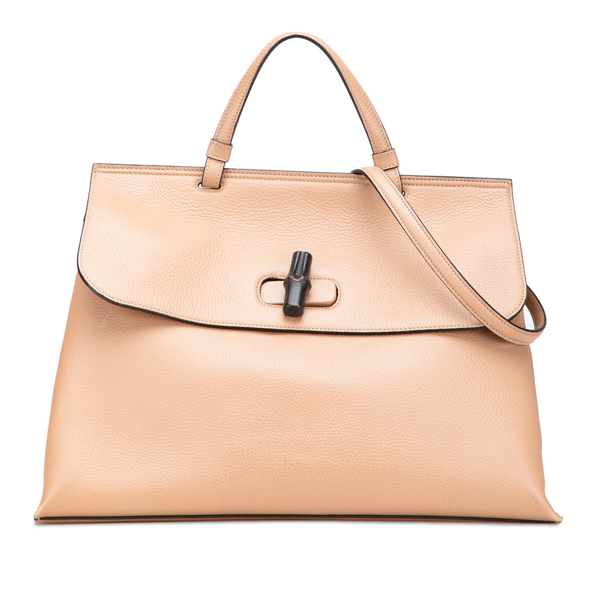 Large Leather Bamboo Daily Satchel