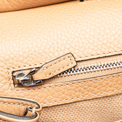 Large Leather Bamboo Daily Satchel