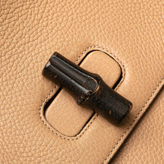 Large Leather Bamboo Daily Satchel