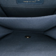 Paris New York Metallic Lambskin Striped North South Boy Flap