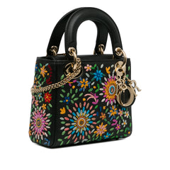 Mini Calfskin Flowers Embroidered Lady Dior_1