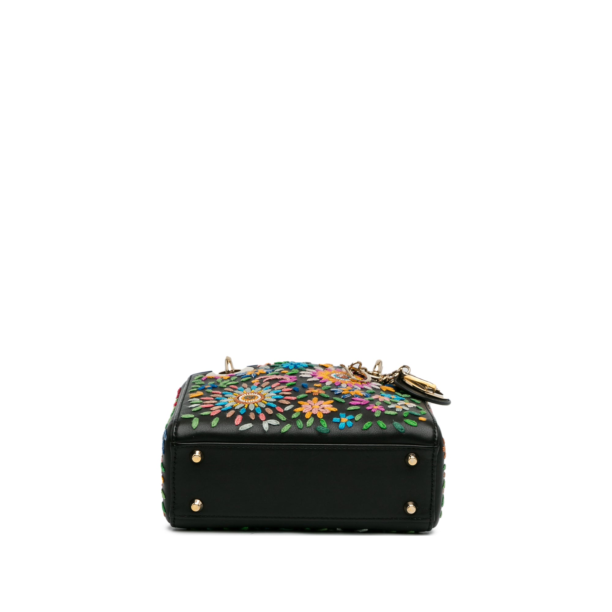 Mini Calfskin Flowers Embroidered Lady Dior_3