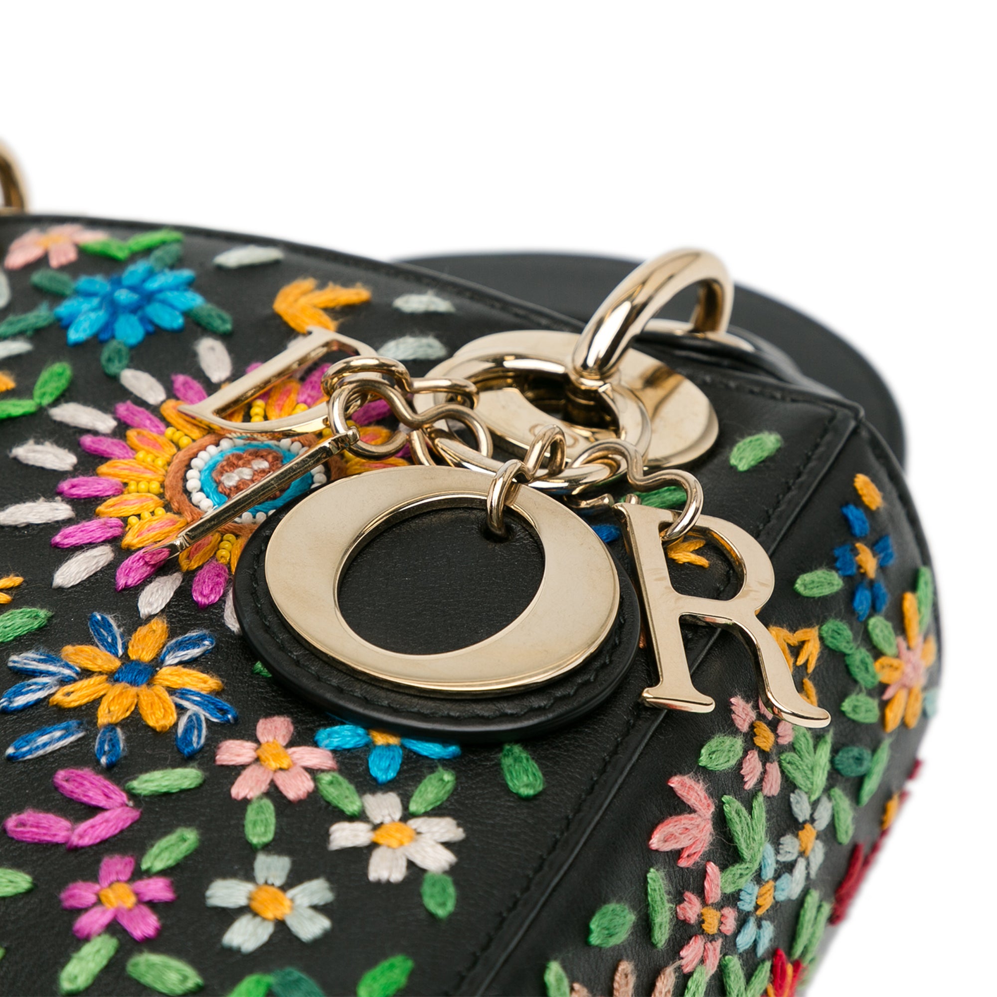 Mini Calfskin Flowers Embroidered Lady Dior_7