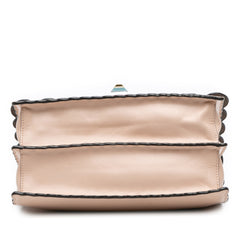 Medium Scalloped Leather Kan I Satchel