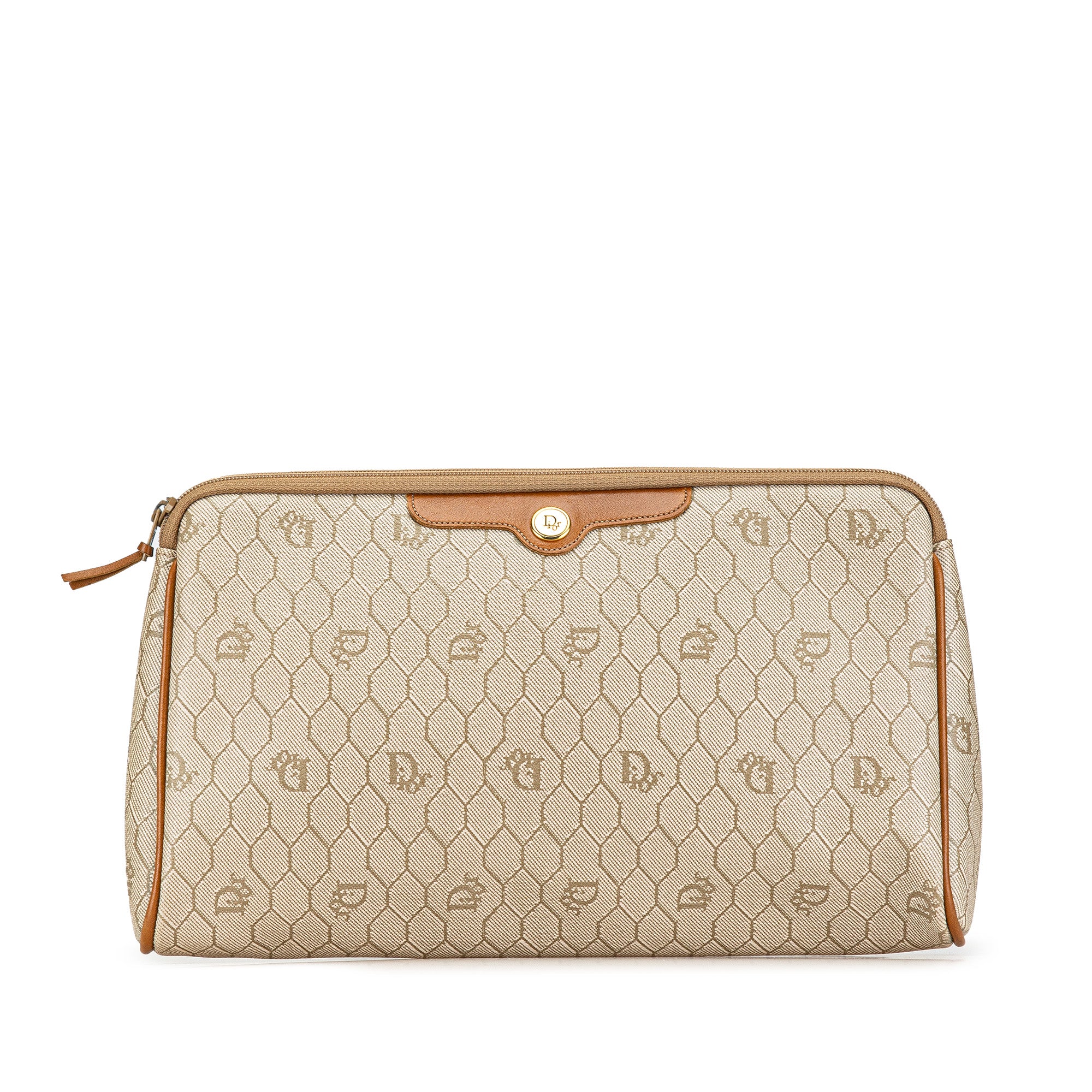 Honeycomb Coated Canvas Clutch