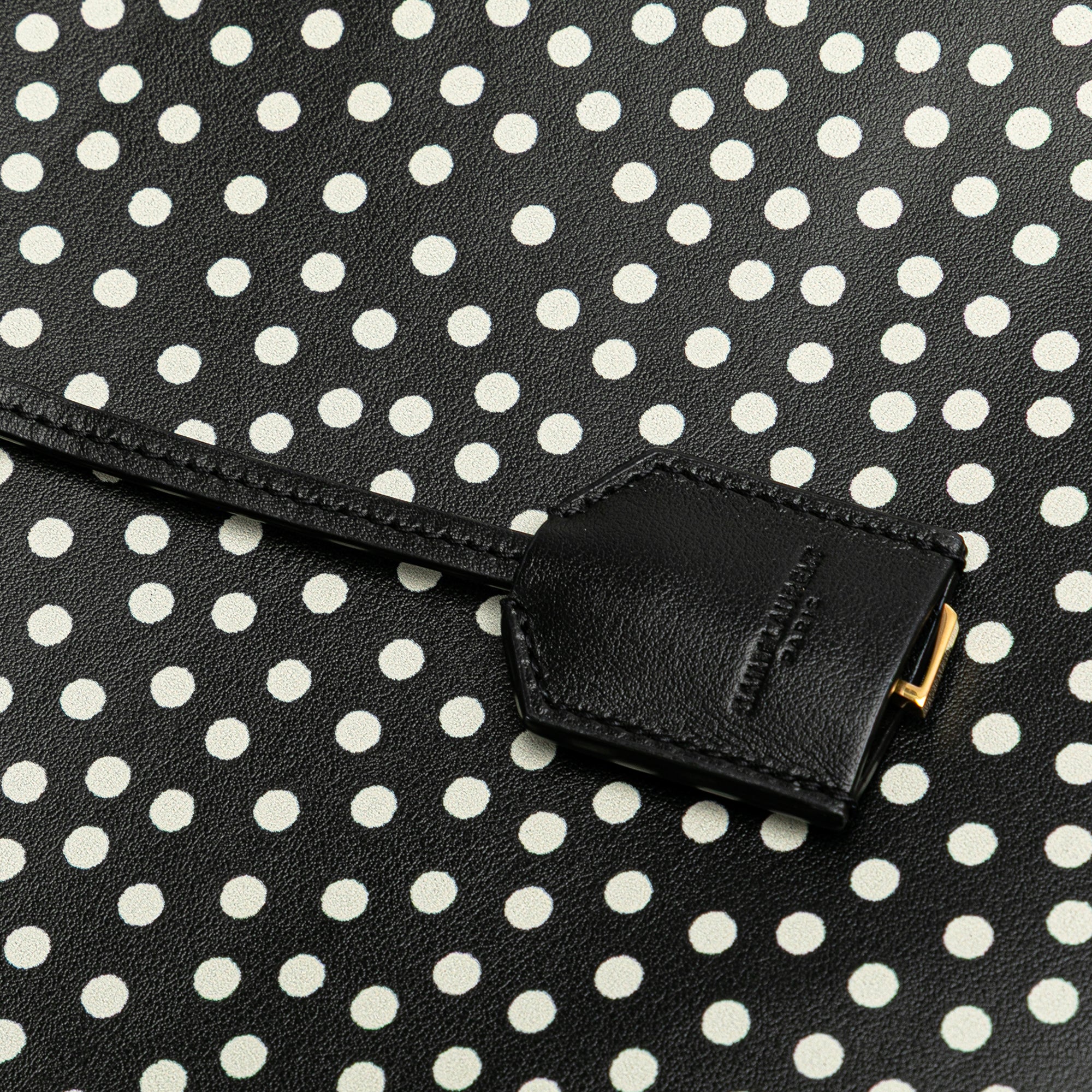 Toy Calfskin Polka Dot North South Shopping Tote