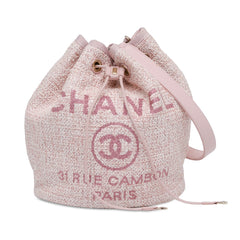 Tweed Deauville Drawstring Bucket Bag_0