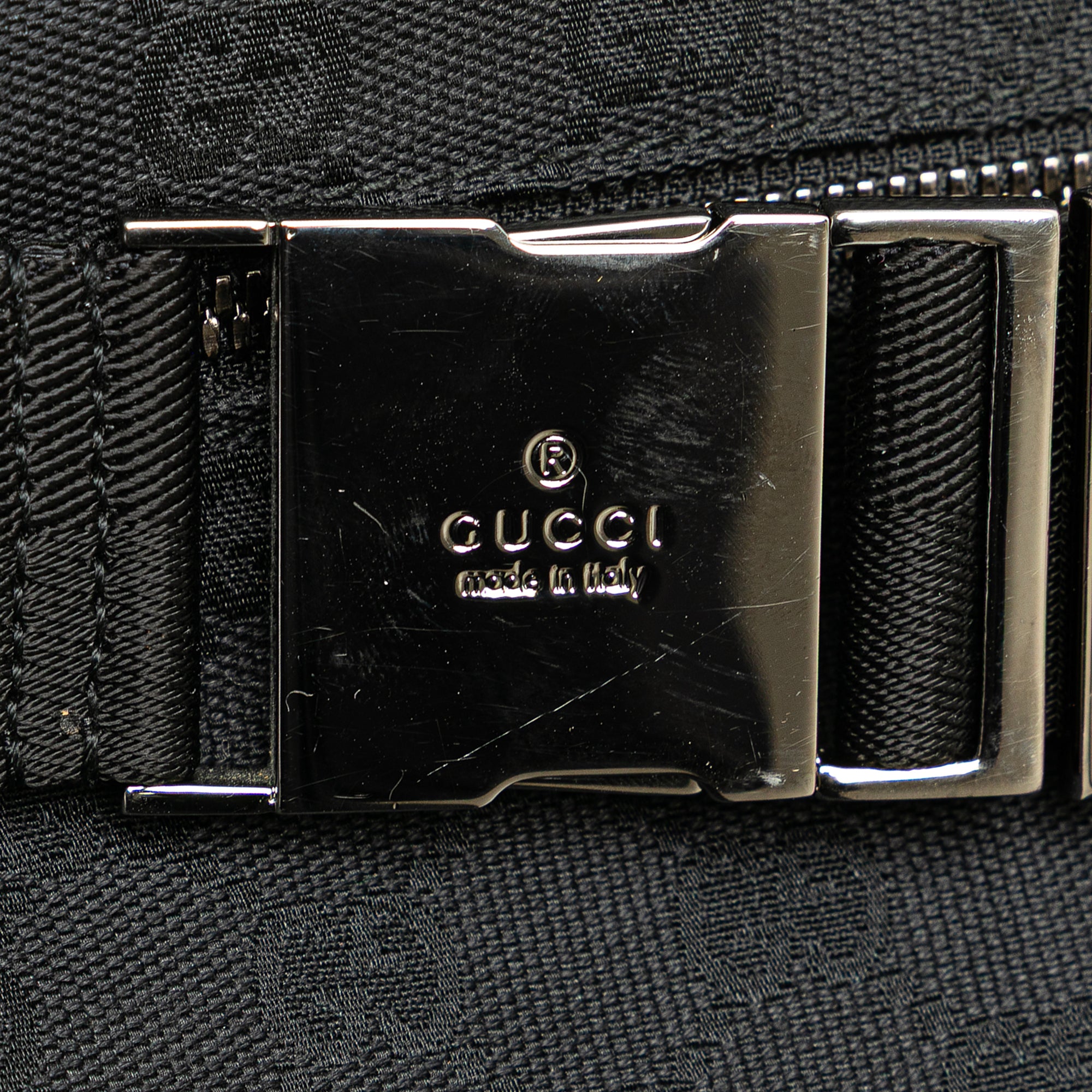 GG Canvas Double Pocket Belt Bag
