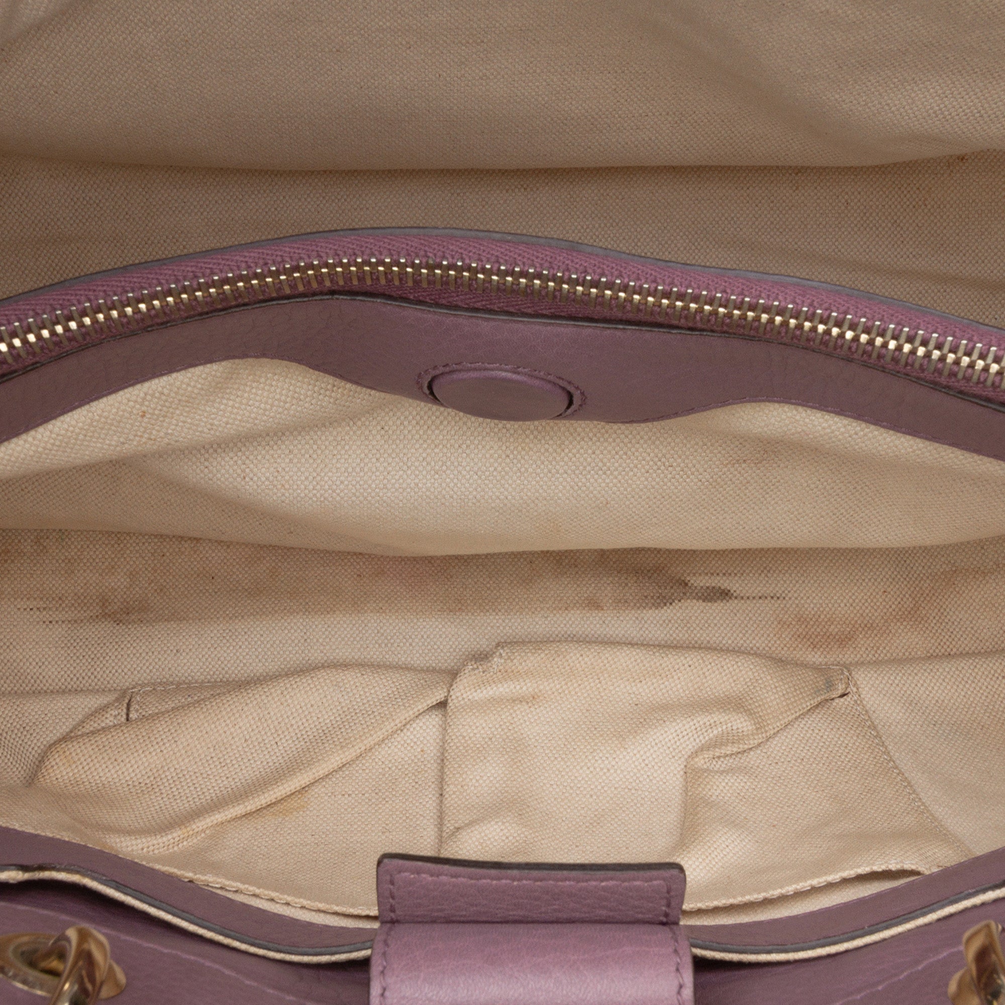Medium Calfskin Bamboo Shopper Satchel