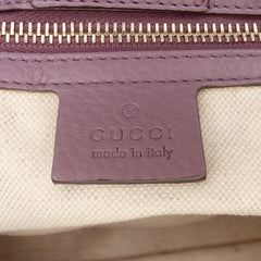 Medium Calfskin Bamboo Shopper Satchel