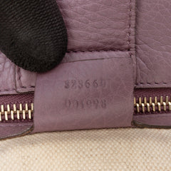 Medium Calfskin Bamboo Shopper Satchel